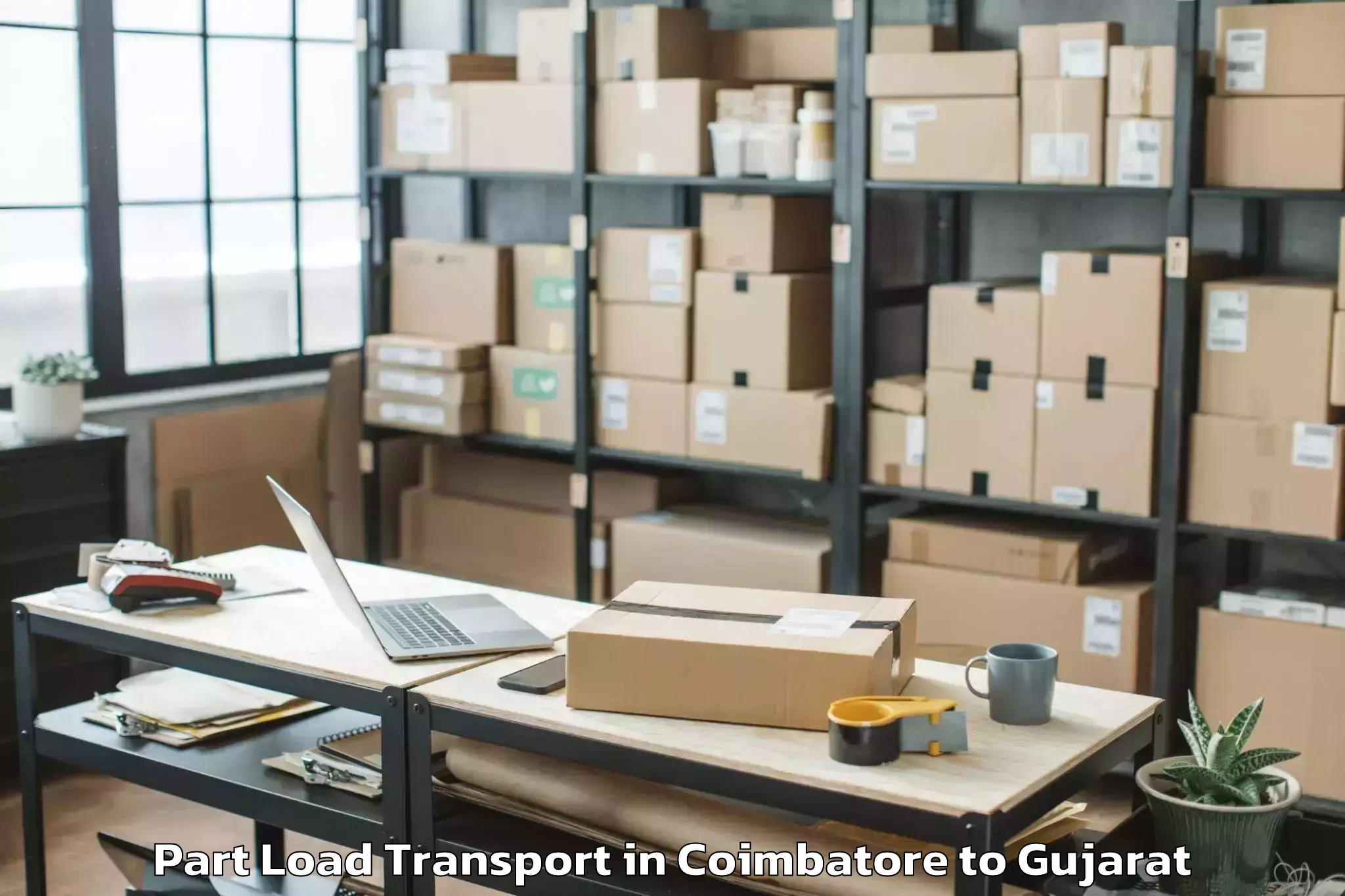 Hassle-Free Coimbatore to Santalpur Part Load Transport